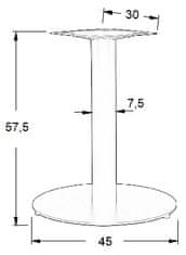 STEMA Podstavec stola - kovový SH-5001-5/L/B - &#8709 45 cm