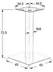 STEMA Podstavec stola - kovový SH-5002-5/A - 45x45 cm