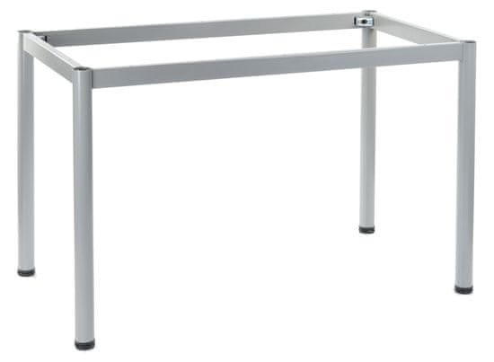 STEMA Kovový rám na stôl alebo písací stôl NY-A057/O, noha s priemerom 5 cm, nastaviteľné plastové nožičky, 136x76x72,5 cm, šedá farba
