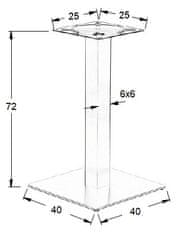 STEMA Podstavec stola - kovový SH-5002-1/60/B - 40x40 cm