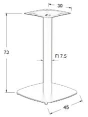 STEMA Podstavec stola - kovový SH-3050-2/B - 45x45 cm