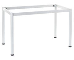 STEMA Kovový rám na stôl alebo písací stôl NY-A057/O, noha s priemerom 5 cm, nastaviteľné plastové nožičky, 136x66x72,5 cm, biela