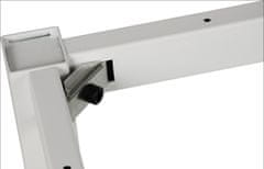STEMA Kovový rám na stôl alebo písací stôl NY-A057/K, noha 5x5 cm, nastaviteľné plastové nožičky, 136x66x72,5 cm, šedá farba