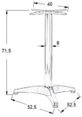 STEMA Podstavec stola - hliník SH-7002/A hliník - &#8709 61 cm