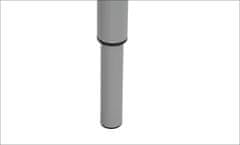 STEMA Kovový rám NY-A057/O/R s výškovým nastavením, okrúhle nohy, plastové vyrovnávacie nožičky, 156x66x68-83 cm, šedá farba