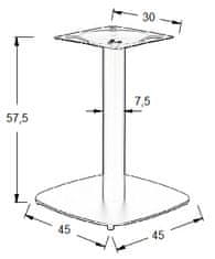 STEMA Podstavec stola - kovový SH-3050-2/L/B - 45x45 cm