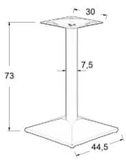 STEMA Podstavec stola - kovový SH-4002-6/B - 44,5x44,5 cm