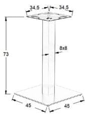 STEMA Podstavec stola - kovový SH-5002-5/B - 45x45 cm