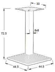 STEMA Podstavec stola, liatina SH-5014-6/B, 45x45 cm