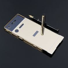 Howanni Hliníkový kryt MIRROR pre Sony Xperia XZ1 - zlatý