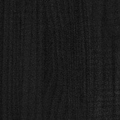 Vidaxl Bočná skrinka čierna 35,5x33,5x76 cm borovicový masív