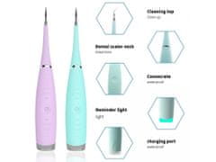 AUR Ultrazvukový čistič zubov - Electric Cleaner - zelená