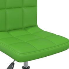 Vidaxl Otočná kancelárska stolička zelená umelá koža