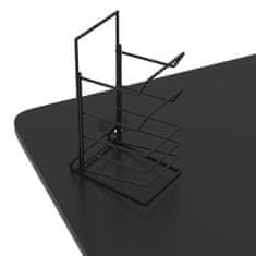 Vidaxl Herný stôl s nohami v tvare Y čierny a červený 110x60x75 cm
