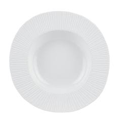 Decor By Glassor Porcelánový hlboký tanier s vrúbkami