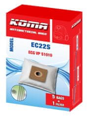 KOMA EC22S - Vrecká do vysávača ECG VP1010, textilné, 5ks