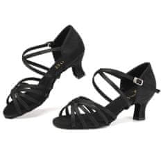 Burtan Dance Shoes Topánky na latinskoamerický tanec Havana, čierna 5 cm, 36