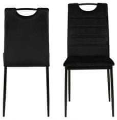 Design Scandinavia Jedálenská stolička Dia (SET 4 ks), čierna