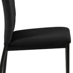 Design Scandinavia Jedálenská stolička Dia (SET 4 ks), čierna