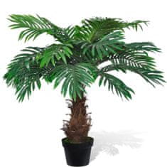 Vidaxl Umelá palma Cykas v črepníku, 80 cm