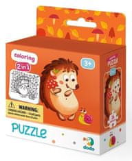 Dodo Toys Puzzle s omaľovánkou Ježko 16 dielikov