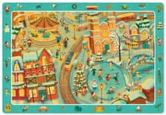 Dodo Toys Puzzle s hľadaním obrázkov Zima v meste 80 dielikov