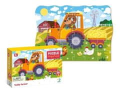 Dodo Toys Puzzle Doprava: Farmár Teddy 30 dielikov