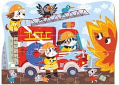 Dodo Toys Puzzle Doprava: Hrdinovia hasiči 30 dielikov