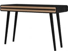 Danish Style Pracovný stôl Chantal, 120 cm, prírodná / čierna