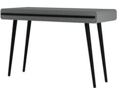 Danish Style Pracovný stôl Chantal, 120 cm, šedá / čierna