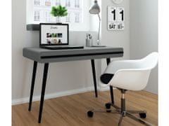 Danish Style Pracovný stôl Chantal, 120 cm, šedá / čierna