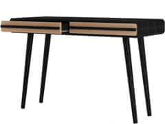 Danish Style Pracovný stôl Chantal, 120 cm, prírodná / čierna
