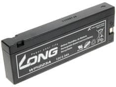 Long Long WP1223A 12V 2.1Ah 25.2Wh olovený akumulátor pre profesionálne videokamery a defibrilátory