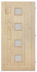 Hdveře Palubkové dvere Quatro stred so zámkom, pravá, 80 cm