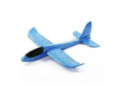 AUR Polystyrénové hádzacie lietadlo dolet až 40 m - farba modrá