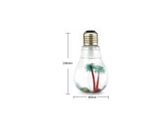 commshop Aróma difuzér s LED osvetlením v tvare žiarovky