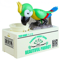 AUR Detská pokladnička papagáj - zelená