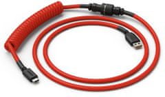 Glorious PC Gaming Glorious Coiled Cable, USB-C/USB-A, 1,37m, Crimson Red