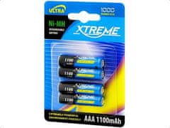 Xtreme Batéria R3 Ni-MH AAA 1100mAh dobíjací, blister 4ks