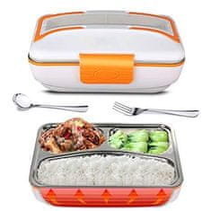 AUR Ohrievací box na jedlo s kovovou nádobou a príborom - do zásuvky