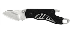 Kershaw 1025X Cinder vreckový nôž 3,6 cm, Stonewash, čierna, GFN, otvárač na fľaše