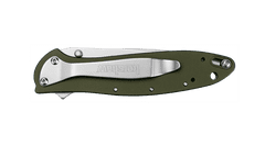 Kershaw 1660OL LEEK - OLIVE vreckový nôž 7,6 cm, olivovo zelená, hliník