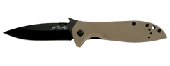 Kershaw 6054BRNBLK EMERSON CQC-4K taktický vreckový nôž 8,3 cm, čierna, hnedá, G10