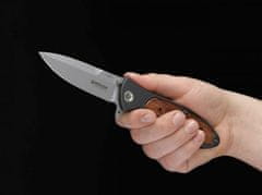 Böker Manufaktur 110130 Turbine taktický nôž 9,7 cm, hliník, drevo Palisander