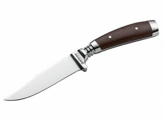 Böker Manufaktur 121432 Gobec Nicker Maple lovecký nôž 10,3cm, drevo, kožené puzdro
