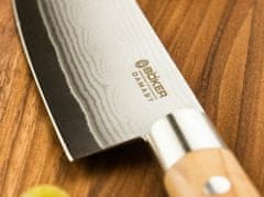 Böker Manufaktur 130439DAM damaškový kuchársky nôž 15,7 cm hnedá