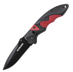 Schrade SCH503RB vreckový nôž 9,2 cm, šedá, červená, hliník, guma