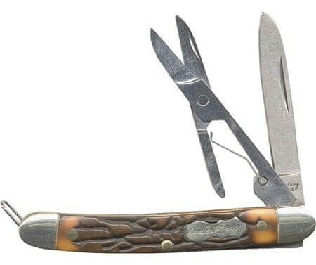 Schrade 707UH Uncle Henry 2 3/4" Gambler vreckový nôž 4,4 cm, Staglon -plast, s nožnicami