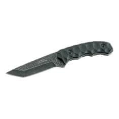 Herbertz Solingen 522610 taktický vreckový nôž 10 cm, čierna, G10, kožené puzdro