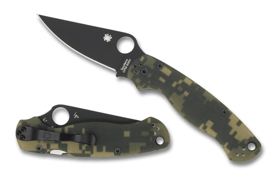 Spyderco C81GPCMOBK2 Para Military 2 Digital Camo vreckový nôž 8,7 cm, čierna, kamufláž, G10